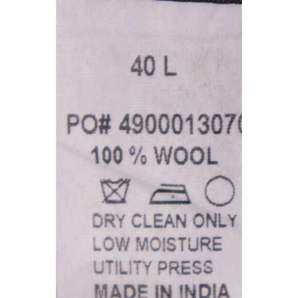 JOE JOSEPH ABBOUD Striped 2 button Blazer Black Jacket 100% Wool Sport coat 40L - Picture 12 of 13